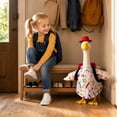 thumbnail image 5 of Porch Goose Outfit, Back to School Costume Set with Red Hat and Colorful Print Shirt, Complete Goose Clothes for Outdoor Decor and Home Display, 5 of 8