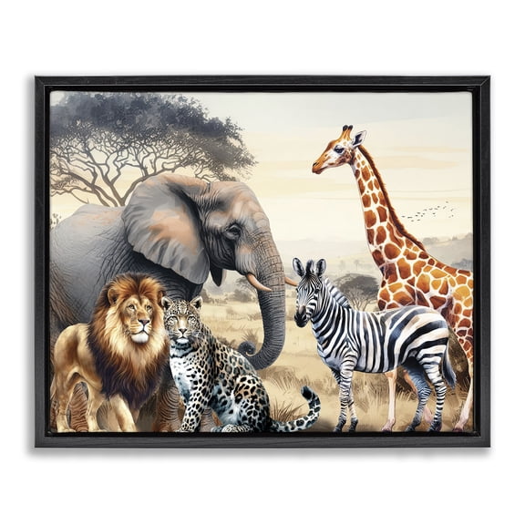 Stupell Industries Contemporary Black Floating Frame Canvas Art, 21 x 17, by Nicole DeCamp