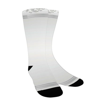 

Silver Vintage Style Floral Ornaments Flowers with Leaves Retro Classical Bridal Decorations es Whit Custom Socks for Women