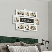8 Opening Family Picture Frame Gallery Collage Wall Hanging Photo Frame for 6 x 4 Photo White