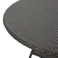 thumbnail image 3 of GDF Studio Portola Outdoor 28.5" 5-Piece Wicker Dining Set, Grey, 3 of 13
