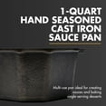 thumbnail image 2 of FINEX 1 Qt Sauce Pot Without Lid - Cast Iron Cooking Pot - Even Heat Distribution - Non Stick Pot - Easy To Clean - Versatile Cooking Tool - Pre-Seasoned Kitchen Accessories - Kitchen Essentials, 2 of 7