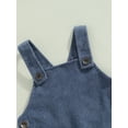 thumbnail image 5 of Gzhioc Toddler Boys Girls Spring Autumn Sling Jumpsuit Solid Color Sleeveless Suspender Pants,0-5 Years, 5 of 8