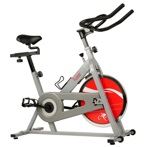 Sunny Health & Fitness SF-B1001S Chain Drive Indoor Cycling Trainer Exercise Bike - Silver