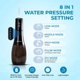 thumbnail image 2 of Teeth and tonsil stone remover water flosser, 400 capacity, 8 waterproof, with 6 nozzle tips dental flosser including tongue scraper, suitable for braces, adult bad breath treatment, 2 of 4