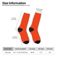 thumbnail image 2 of KLL Orange Print Cool Socks Men's Women's Crew Socks Funny Crazy Novelty Stockings, 2 of 6