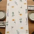 thumbnail image 5 of Table Runners 70 Inches Long Dress Scarves, Floral Eucalyptus Leaves Farmhouse Coffee/Dining/Kitchen Table Decor, Holiday Table Runner, Daisy Summer Botanical Rustic 13x70 Inch, 5 of 9