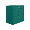 thumbnail image 4 of Space Solutions 30" W Metal 3 Drawer Home Office Lateral File Cabinet Teal, 4 of 5