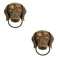 thumbnail image 3 of Thinsony Distressed Vintage Style Dog Head Knocker Decorative Door Gate Wall Hanging Statue Sculpture Dachshund Medium 2Set, 3 of 6