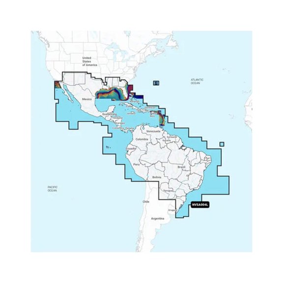 Garmin 010C128500 Navionics Vision  Mexico Caribbean to Brazil Marine Charts