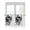 Black, variant on Half Window Curtain 36 Inches Long, Horror Skull Window Treatment Curtain Drapes, Black Skeleton Spooky Halloween Small Tier Curtains for Bathroom Over Sink, 27.5"x36", 2 Panels