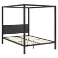 thumbnail image 3 of Modern Contemporary Urban Design Bedroom Queen Size Platform Bed Frame, Metal Steel, Brown, 3 of 5