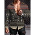 thumbnail image 1 of Camisa de estilo étnico de manga larga para hombre, camisa de otoño de gran tamaño con botón de solapa, camisa de manga larga para hombre, camisas casuales para exteriores, 1 of 6