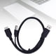 thumbnail image 5 of Cable De Datos De Alimentación USB-A A USB 2.0 Micro B Y Tipo Macho A Macho Para Disco Duro Móvil Negro, 5 of 7