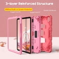 thumbnail image 3 of Fintie Rugged Case for iPad (A16) 11th Generation 11 Inch (2025), iPad 10th Generation 10.9 Inch (2022) - Heavy Duty Shockproof Kid-Friendly Protective Cover, Built-in Kickstand, Pink, 3 of 10