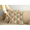 thumbnail image 2 of Ambesonne Abstract Throw Pillow Cover 2 Pack, Geometric Shape Motifs, 18", Beige and Reseda Green, 2 of 5