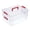 Red, variant on 2-Tier Stackable Black Plastic Storage Box With Carry Handle