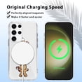 thumbnail image 4 of Christmas Transparent Magnetic Case for Samsung Galaxy S24 Ultra 5G 6.8", Built-in Magnets Compatible with MagSafe, Aesthetics Pattern PC+TPU Protective Shockproof Bumper Girls Cover, Gingerbread, 4 of 6