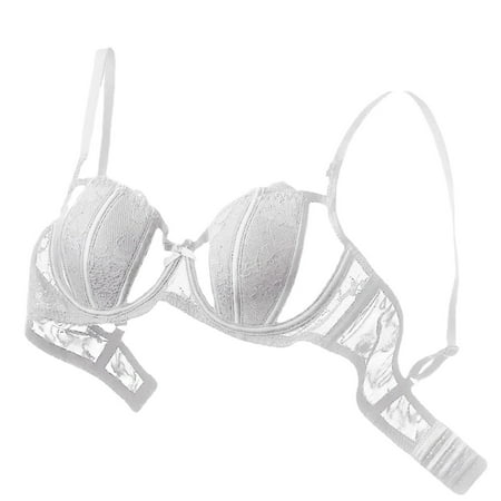 Siilsaa Woman Bra Women s Wireless Minimizer Bra Plus Size Non-Padded Soft Full Figure Bra White 36