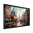 thumbnail image 2 of Designart "Autumn Breeze in New York City" Cityscapes Framed Wall Art Decor - Industrial Grey New York Bedroom Framed Canvas Wall Art, 2 of 6
