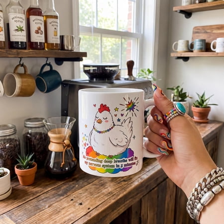 Funny Chicken Coffee Mug Gift - Novelty Coffee Cup 11 oz -