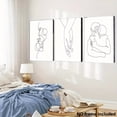 thumbnail image 3 of 3pcs Decorative Painting, 2D Frameless Canvas Print, High Definition Quality, 3pcs Set of Modern Line Art Couple Embrace Canvas Print - Frameless Wall Decoration, Suitable for Bedroom, Living Room,, 3 of 4