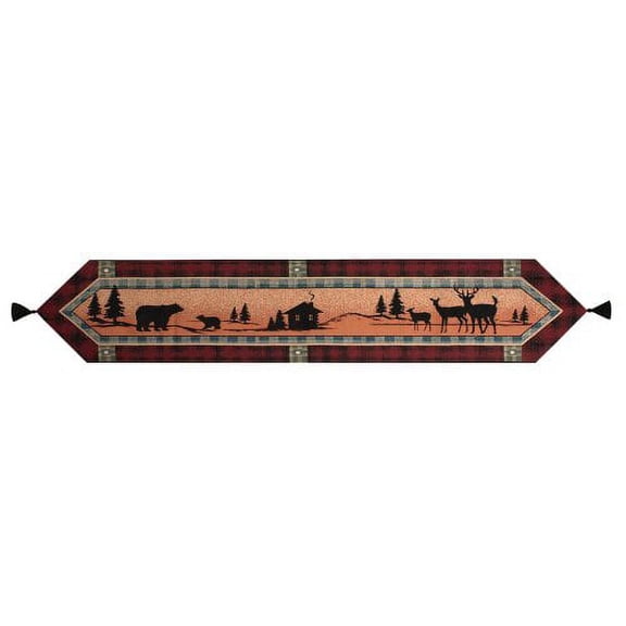Manual Table Runner, Bear Lodge w/Tassels