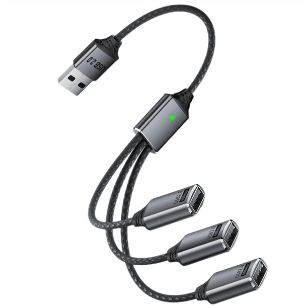 Cable Divisor OTG USB HUB 2.0 Macho A Hembra, Adaptador de Cargador de Datos para Teléfono, Impresora, USB, Memoria USB.