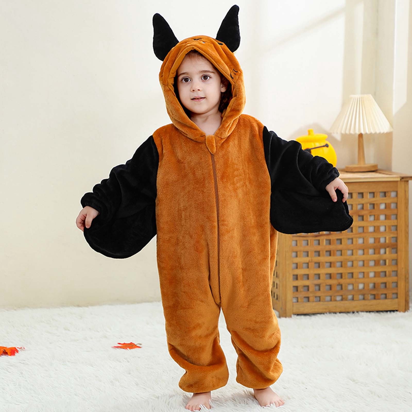 Animals Costumes, Animal Onesie, Paiwinds Toddler Boys Girls Cute Cosplay Romper Long Sleeve Hooded Jumpsuit Cute Flannel Clothes, 3 Years