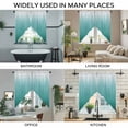 thumbnail image 3 of Teal Green Ombre Swag Valances for Windows 2 Pack, Kitchen Window Curtains 36 Inch Length, Contemporary Gradient Abstract Art Privacy Swag Curtains for Living Room/Bathroom with Rod Pocket 36"x36", 3 of 8
