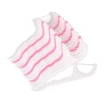 thumbnail image 4 of 100 piezas de hilo dental de plástico con alambre de nailon, limpiador portátil para el cuidado de los dientes, juego de herramientas de limpieza (blanco y rosa), 4 of 8