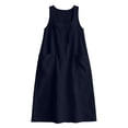 thumbnail image 3 of zbxnLI Summer Sleeveless Dress for Women Casual Maxi Tank Dresses with Pockets Casual Vacation Tanks Sundress, 3 of 7