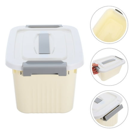 GOOHOCHY  Large Storage Bins Containers for Organizing Lidded Toys Baby Beige