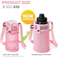 thumbnail image 4 of Mesh Water Bottle Holder with Adjustable Shoulder Strap and Pocket - Lightweight Carrier for Walking, Sports, Hiking, Camping, 4 of 6