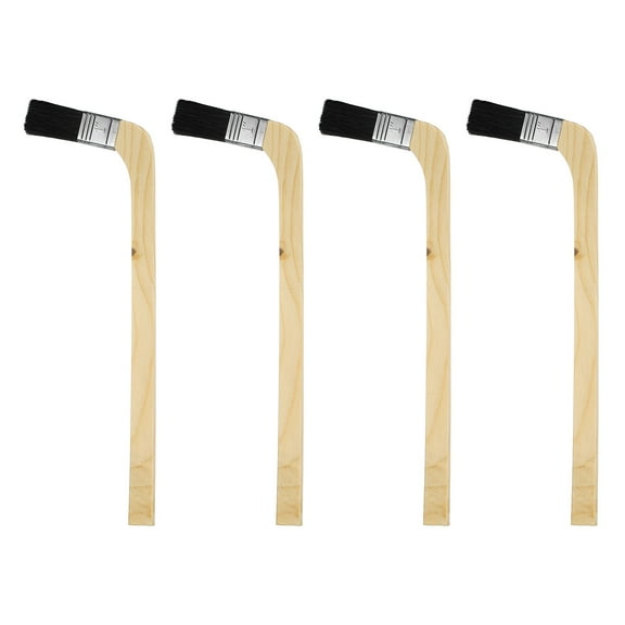 Uxcell Paint Brush 4Pcs 1" Brush Width Reusable Variety Angled Bend Brushes Radiator Paint for All Latex Oil Painting Furniture Walls Treatment, Black