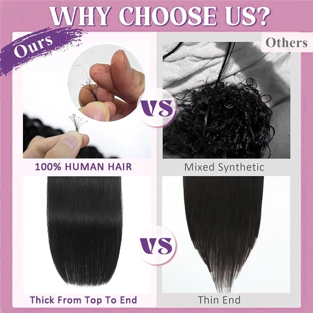 Real Human Hair Invisible Straight Seamless Clip On Hair Extensions 8pcs With 18 Clips Double Weft Hair 120g