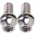 thumbnail image 1 of CTIRCHIU 2PCS M5x12MM Kettle Frame Screw Titanium Alloy Screw Mountain Bike Road Handle Screw (Silver), 1 of 3