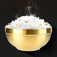 thumbnail image 1 of CAROOTU 304 Stainless Steel Gold Bowl Thickened Double Layer Heat Insulation Kitchen Cooking Tools, 1 of 5