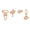 4Pcs Pink Universe (Single Earring Not a Pair), variant on Gold Hoop Earrings Set for Women, Hypoallergenic 14K Gold Plated Huggie Hoop & Stud Earrings, Dainty Cartilage Earring Stack for Multiple Piercings, Cubic Zirconia Minimalist Jewelry