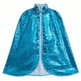 thumbnail image 4 of Ticikt Girls Short Cape with Sparkling Sequins for Stage Performance Carnival Role Play and Party, 4 of 5