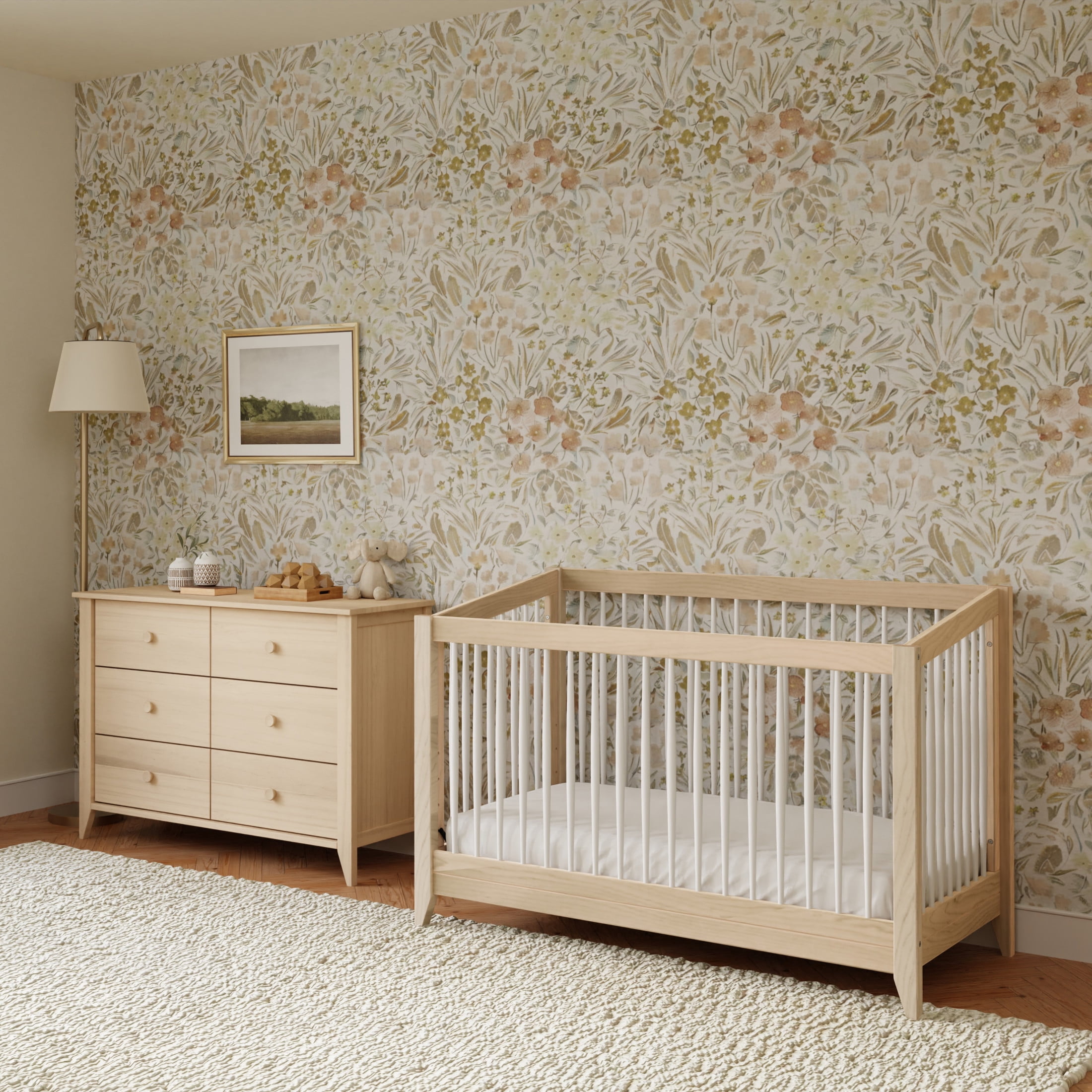 Babyletto Sprout 4-in-1 Convertible Crib with Toddler Bed Conversion Kit