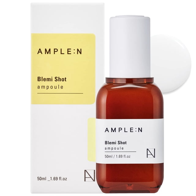 AMPLE:N Blemi Shot Serum - Suero corrector de manchas oscuras de 7 días para el rostro - Para una apariencia más brillante - Disminuye las manchas oscuras y reafirma visiblemente - Niacinamida y vitam