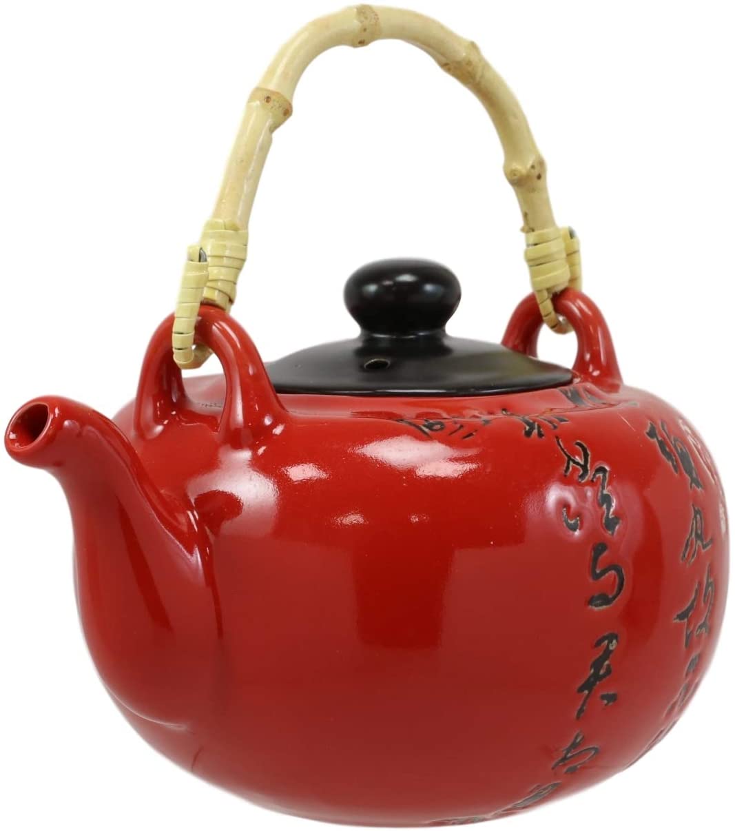 Dropship Large Porcelain Teapot Red 900ml (3-4 Cups) Stainless