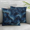 thumbnail image 3 of Acheng Gold and Blue Abstract Art Plush Pillowcase 1 Piece White, 3 of 5