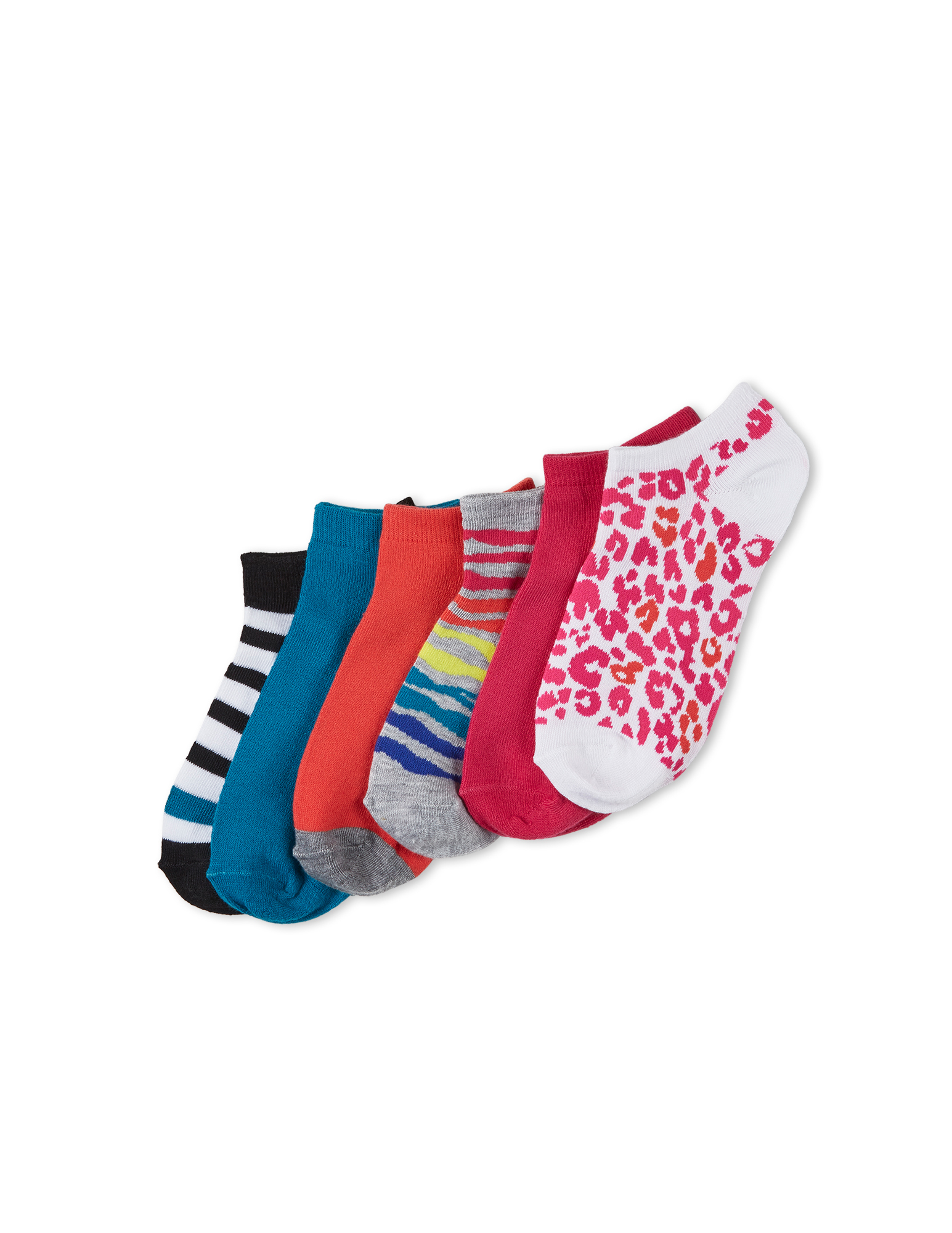 2I1QZE No Show Color Expressions Socks Assorted Colors 6 Pair Sox Colr