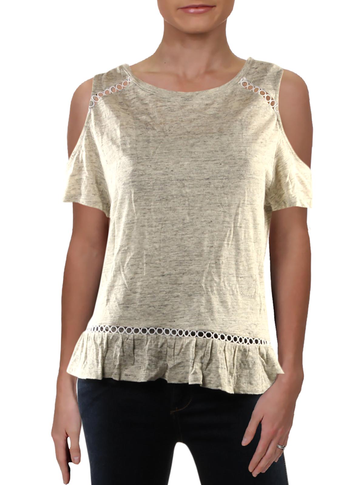 Womens Kendi Linen Cold-Shoulder Casual 