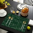 thumbnail image 4 of Math Equations Calculus Formulas Green Pattern Summer Placemats Table Placemats Set Of 4-Linen Kitchen Washable Placemats Table Mats 11.8"x17.7" Non-Slip Heat Resistant, 4 of 6