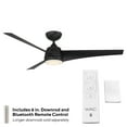 thumbnail image 2 of Sonoma Indoor and Outdoor 3-Blade Smart Ceiling Fan 56in Matte Black with 3000K LED Light Kit and Remote Control, 2 of 4