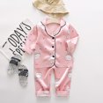 thumbnail image 2 of Toddler Baby Girl Pajama Set Toddler Kids Baby Boys Girls Tops+Pants Pajamas Sleepwear Outfits Boys Long Sleeve Sleepwear 2 Piece Pjs Set, 2 of 4