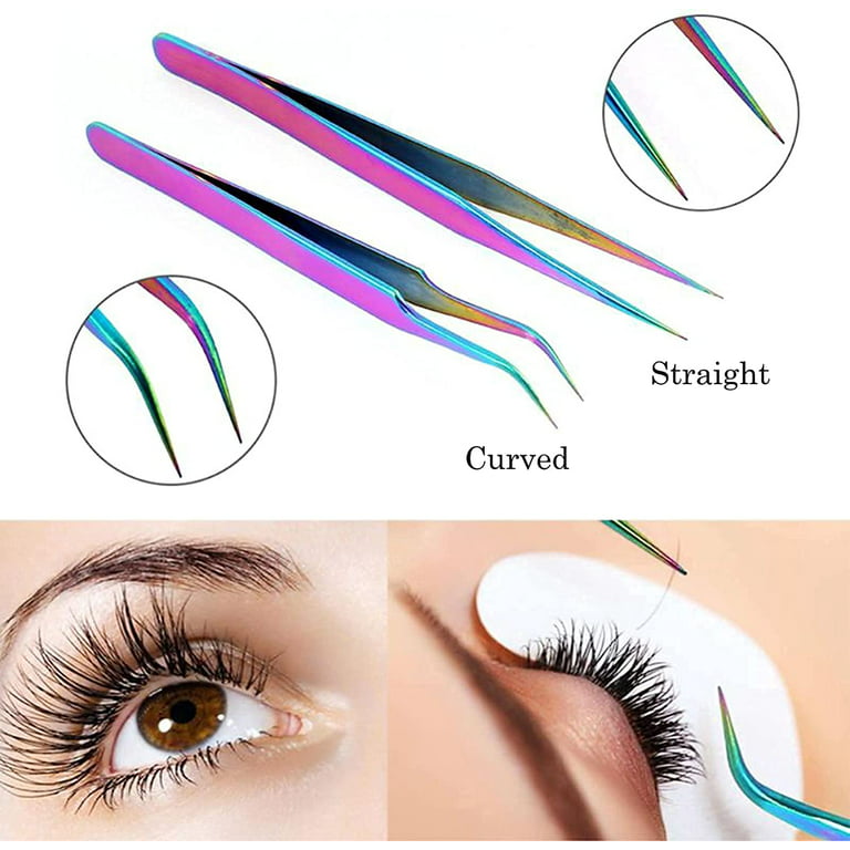  DOITOOL 2pcs Nail Positioning Clip Lashes Tweezers Craft  Tweezers Precision Eyelash Electronic Tweezers Nail Tweezers Jewelry  Crossing Lock Tweezers Work Stainless Steel Hairpin Metal : Beauty &  Personal Care